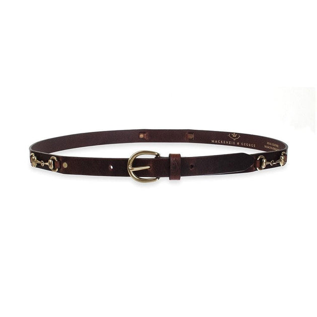 Mackenzie & George Burghley Black Leather Snaffle Bit Belt Size 7 44-46\