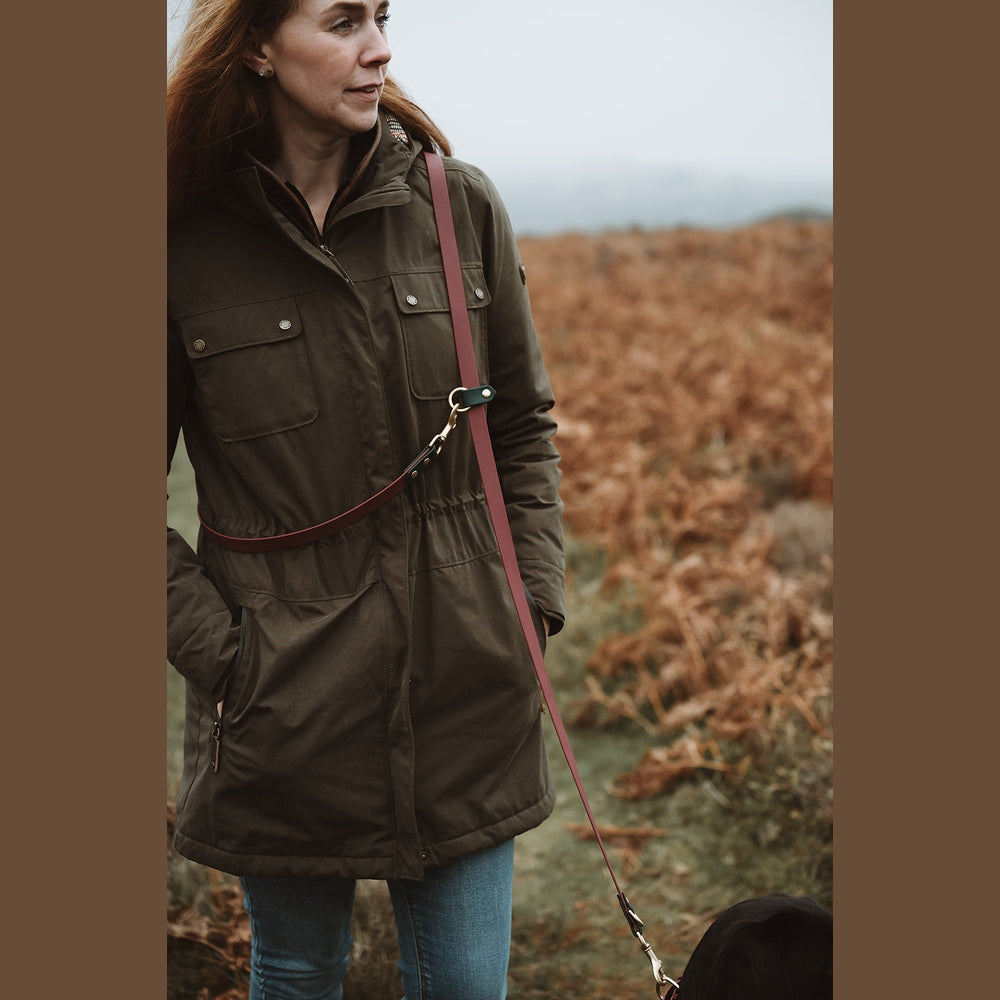 Biothane multi-way lead worn across the shoulder