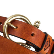 Mackenzie & George Leather Belt British-made-leather-goods Belton | Thin Vegetable Tanned Womens Belt | Mackenzie & George tan oak brown chocolate mahogany