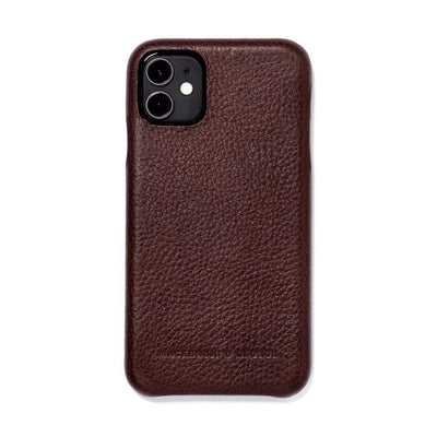 Mackenzie & George British-made-leather-goods Leather iPhone Case tan oak brown chocolate mahogany
