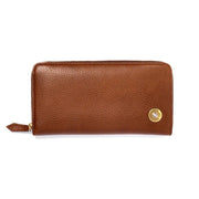 Mackenzie & George British-made-leather-goods Marlborough Purse - Veg Tan Leather Zipped Purse UK Shotgun Cartridge tan oak brown chocolate mahogany