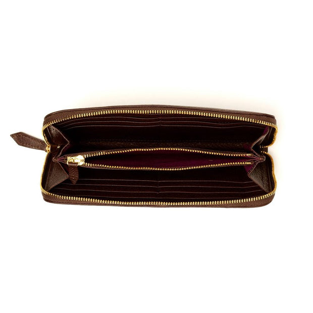 Mackenzie & George British-made-leather-goods Marlborough Purse - Veg Tan Leather Zipped Purse UK Shotgun Cartridge tan oak brown chocolate mahogany