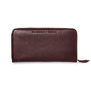 Mackenzie & George British-made-leather-goods Marlborough Purse - Veg Tan Leather Zipped Purse UK Shotgun Cartridge tan oak brown chocolate mahogany