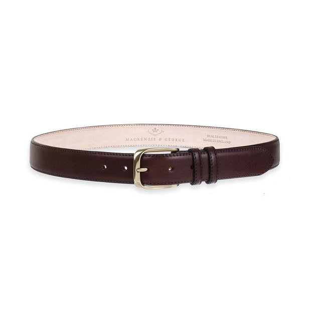 Mackenzie & George Leather Belt British-made-leather-goods Oxford Suit Belt | Formal Mens Belt | Mackenzie & George tan oak brown chocolate mahogany