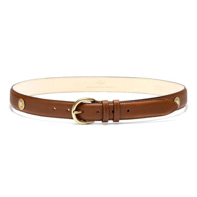 Mackenzie & George Leather Belt British-made-leather-goods tan oak brown chocolate mahogany