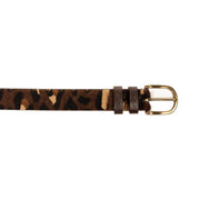 Mackenzie & George Hair On Hide Leather Belt British-made-leather-goods tan oak brown chocolate mahogany