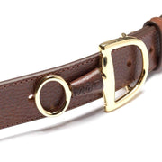 Mackenzie & George Leather Belt British-made-leather-goods Windsor - Equestrian snaffle bit leather belt | Mackenzie & George tan oak brown chocolate mahogany