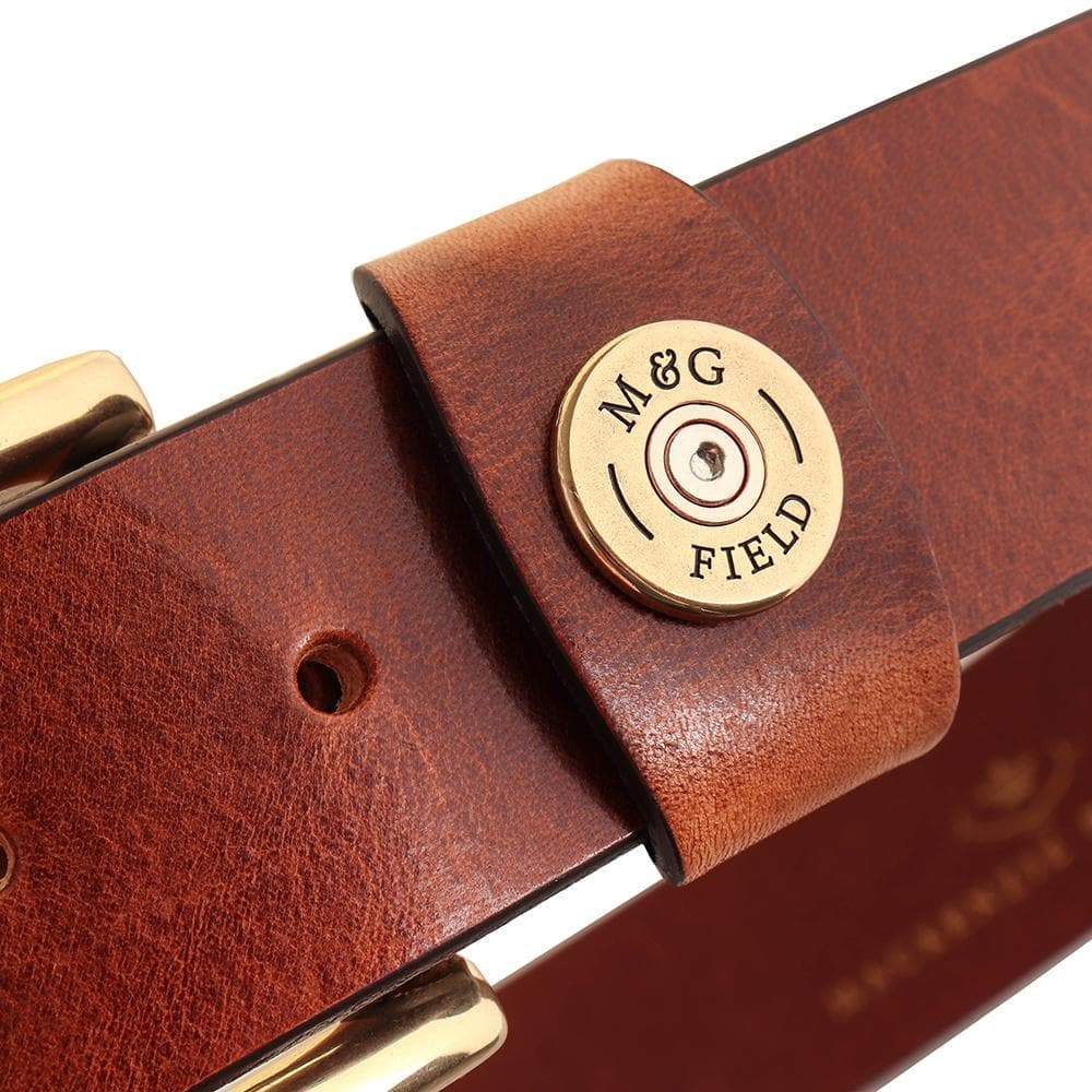 Close-up of the Wycombe tan leather cartridge keeper